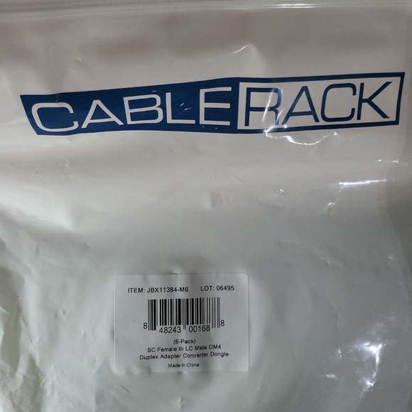 CableRack SC to LC Fiber Adapter 50/125 OM4 Multimode Duplex Converter Dongle. - Picture 4 of 5